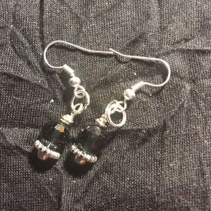 Crystal and sterling earrings